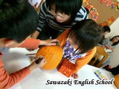 ハロウィンカボチャ：jack o lantern