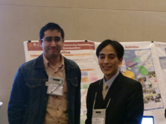 学会で出会った大学関係の方々と一緒に