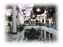 近くのショッピングモールの中です。もうクリスマスの飾り付けがあります