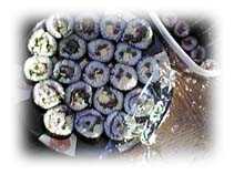 巻すしです。出来のよさに自分で悦に入ってしまいました（笑）