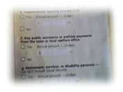 国勢調査の記入表：金額を書く覧なのですが、わかります？